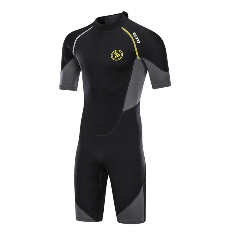 ZCCO Men's Wetsuits 1.5mm Premium Neoprene Back Zip Shorty Dive Skin for Spearfishing,Snorkeling, Surfing,Canoeing,Scuba Diving Suits (1.5mm, XXXL) - Image 1